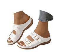 Sandalia genérica para mujer cómoda desnuda confort plataforma zapatos de playa antideslizantes transpirables tanga punta abierta vintage chancla mujeres baratos proteger tobillos suelas gruesas