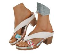 Sandalia genérica para mujer gruesa para mujer, punta abierta, zapatos de boda y cortejo nupcial suela gruesa cómoda con suela de memoria de forma para caminar prolongado, azul celeste, 40 EU