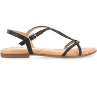 GIOSEPPO Sandalias Negras de Tiras Finas Trenzadas para Mujer nioaque