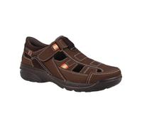 Sandalia hombre cerrada para trekking y uso urbano, confeccionada en piel con terminado graso. LUISETTI SANDALIA BRONX 16250ST TALLA 44 COLOR MARRON
