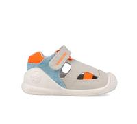 SANDALIA LONA URBAN BEIGE CLARO Y NARANJA