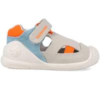 SANDALIA LONA URBAN BEIGE CLARO Y NARANJA