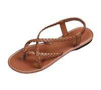 Sandalia Mujer Sandalias Mujer Verano Cómodas, Mulas De Cuero Vintage, Plataforma, Cuentos, Zapatillas Ortopédicas Prima, Zapatillas De Playa De Verano De Talla Savate Mujer Verano, marrón, 38 EU
