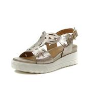 Stonefly 220901 Parky Laminated Shifting Pink sandalias para mujer de piel perforada cuña alta, Shifting Pink, 36 EU