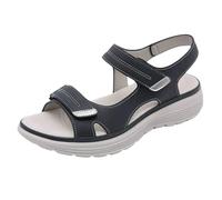Sandalia Mujer Tacón Sandalias Mujer Verano Cómodas, Mulas De Cuero Vintage, Plataforma, Cuentos, Zapatillas Ortopédicas Prima, Zapatillas De Playa De Verano Talla Zapato Mujer Cuña, Le Noir, 38 EU