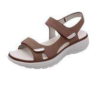 Sandalia Mujer Tacón Sandalias Mujer Verano Cómodas, Mulas De Cuero Vintage, Plataforma, Cuentos, Zapatillas Ortopédicas Prima, Zapatillas De Playa De Verano Talla Zapato Mujer Cuña, café, 38 EU