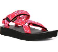 Sandalia Mujer Teva Midform Univ Con Tira Neón Abierta En Rojo Floral EU 36-42