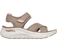 Skechers Arch FIT 2.0 - Sandalias Planas Feelin' Bright para Mujer, Color Gris Pardo, Talla 5