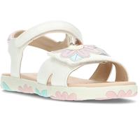Geox - J SANDAL HAITI GIRL, Sandalia Niñas, White/Pink,