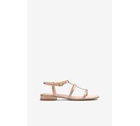 Sandalia plana con adorno Beige 38