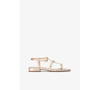 Sandalia plana con adorno Oro 40
