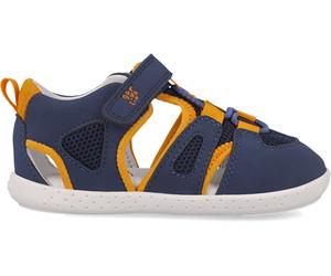 Sandalia respetuosa para chico Garvalin 252336 Soft Rejilla AZUL_NARANJA_A056 24