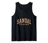Sandalia Temporada Zapato Amante Tan Verano Vacaciones Retro Gráfico Camiseta sin Mangas