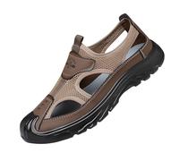 Sandalia transpirable para hombre, verano, casual, zapatos de senderismo, deportes al aire libre, pescadores, piel, playa, senderismo, sandalias, sandalias de trekking, zapatos para exteriores, a, 45