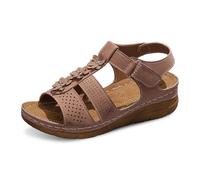 Sandalias 2026 para mujer, puntera cerrada, cómodas, con función de masaje, plataforma para exteriores, estilo casual, Khaki, 36.5 EU
