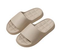 Sandalias acolchadas para mujer, suela gruesa, EVA, puntera abierta, zapatos casuales ligeros de verano para interiores y exteriores, Khaki, 42.5 EU
