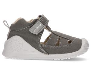 SANDALIAS BIOMECANICS LONA BEBÉ AZAI GRIS 18