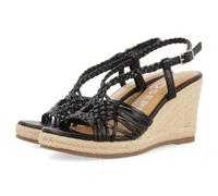 SANDALIAS BLANCAS DE PIEL CON TIRAS Y CUÑA ALTA DE YUTE PARA MUJER GLIDE