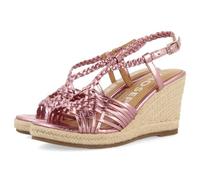 SANDALIAS BLANCAS DE PIEL CON TIRAS Y CUÑA ALTA DE YUTE PARA MUJER GLIDE