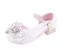 Sandalias Blanco Tacones Altos Cristal Pequeño Etapa Rendimiento Zapatos de Vestido para, Blanco, 29 EU