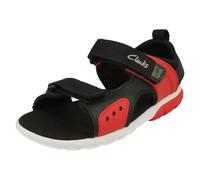 Sandalias Casuales De Niños Clarks Con Cierre De Gancho Y Asa Rocco Tide K