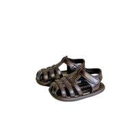 Sandalias Cerradas Niña - Sandalias para Niñas Pequeñas Informales para Exteriores Zapatos Romanos Suela Suave Transpirables S para Verano Y Primavera Primeros Pasos para Bebés (Brown 35-4 Years)