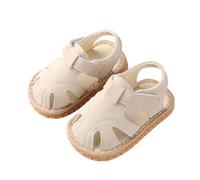 Sandalias chirriantes para niños y niñas, sandalias de verano antideslizantes, de goma suave, puntera cerrada, zapatos de verano para exteriores, primer vestido, zapatos planos para caminar