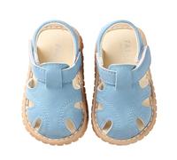Sandalias chirriantes para niños y niñas, sandalias de verano antideslizantes, de goma suave, puntera cerrada, zapatos de verano para exteriores, primer vestido, zapatos planos para caminar