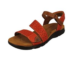 Sandalias Clarks de mujer con detalle de corte y tiras en cuña Kitly Way - Cuero granatina - Talla 3 Reino Unido - Talla 35.5 UE - Talla 5.5 EE. UU