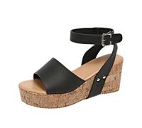 Sandalias Cómodas Mujer Sandalias Plataforma Cuñas Doradas Zuecos Vestir Verano Con Zapatillas Casual Yute Piel Comodas Marron Planas Sandalia Plana Elegante Juveniles Negras 41 Elegantes Marrones