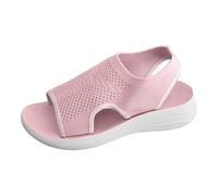 Sandalias cómodas para caminar para mujer con soporte de arco ortopédico, zapatos cómodos con puntera abierta, fascitis plantar, antideslizantes, a la moda, para viajes casuales, Pink, 39 EU
