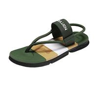 Sandalias con clip para mujer, sandalias de playa de jalea, alumnas, coreano, ropa de moda, sandalias planas, zapatos para hombre, 45, verde, 41 EU