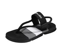 Sandalias con clip para mujer, sandalias de playa de jalea, alumnas, coreano, ropa de moda, sandalias planas, zapatos para hombre, 45, Negro , 39 EU