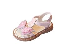 Sandalias con estampado de mariposa 3D para niña pequeña, para boda, princesa, casa, Pink, 33 EU