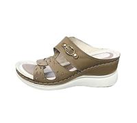 Sandalias con plataforma para mujer, sandalias de cuña Peep Toe, sandalias ortopédicas con plataforma de cuña, sandalias de verano sin cordones, pantuflas de playa con correa cruzada, tallas 36-42