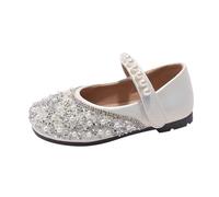 Sandalias con purpurina para niña, zapatos Mary Jane, zapatos de princesa, zapatos para niños, zapatos de verano, transpirables, forro de cuero suave/otoño kita-uso diario, suela antideslizante, beige