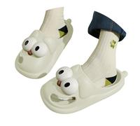Sandalias con y Punta Cerrada para Interiores y Exteriores con diseño de Ojos Grandes, Mujer, Antideslizantes y Transpirables, Divertidas y cómodas para Uso Diario en casa y Playa
