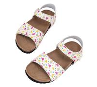 Sandalias Conguitos Niña- Zapatillas Playa Planas Informales De Verano Talla Grande con Estampado Fresco En Forma De Corazón Y Duraderos 2026