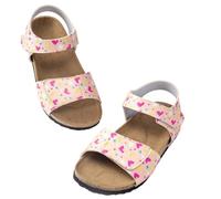Sandalias Conguitos Niña- Zapatillas Playa Planas Informales De Verano Talla Grande con Estampado Fresco En Forma De Corazón Y Duraderos 2026