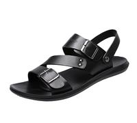 Sandalias convertibles 2 en 1 con hebilla for hombre, puntera abierta, calzado informal de verano, mulas playa antideslizantes, zapatos planos talla grande