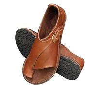 Sandalias correctoras de huesos del dedo gordo del pie, cómodas sandalias correctoras de dedos de los pies para mujeres, para aliviar el dolor Síntomas de juanetes Hallux Valgus ( Color : Brown , Size