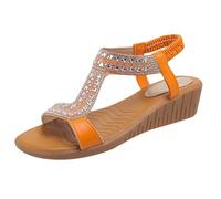 Sandalias Cuña Mujer Sandalias Mujer Senderismo de Cuña Elásticas Con Punta Abierta Y de Pez Para,Tipo Chanclas Verano ñas Negras Verano Ortopedicas (Rd2,38)