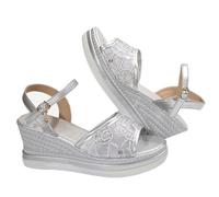 Sandalias Cuña Mujer Verano 41 - Sandalia Mujer Verano Casual Zapatos para Caminar Transpirables Ligero Zapatillas Moda con Hebilla Cómodas Números Grandes Abiertas Zapatillas de Trabajo Jardín