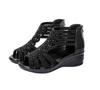 Sandalias de ajuste ancho para mujer, cómodas, con soporte de arco, sandalias de cuero para mujer, transpirables, ortopédicas, estilo Birkenstock, estilo casual, plataforma de gladiador, sandalias