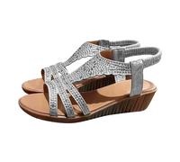 Sandalias de ajuste ancho para mujer, cómodas, con soporte de arco, sandalias de cuero para mujer, transpirables, ortopédicas, estilo Birkenstock, estilo casual, plataforma de gladiador, sandalias