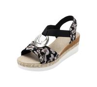 Sandalias de alpargatas para mujer con plato sandalias romanas elegantes sandalias de cuña de corcho para mujer sandalias de plataforma de punta abierta con hebilla ajustable estilo bohemio, Negro
