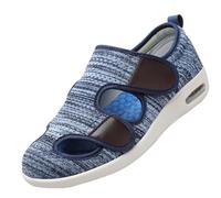Sandalias de Ancho Extra Ancho,Larghi Scarpe Ortopediche a Strappo Sandali Riabilitativi Apertura per Piedi Gonfi Dalla vestibilità Extra.Light blue-46