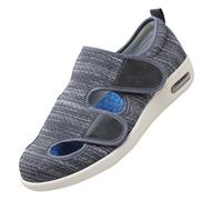 Sandalias de Ancho Extra Ancho,Ortopediche Donna per Piedi Gonfi Pantofole Diabetici Regolabili Sollievo Dolore,Scarpe con Chiusura Facile.Dark Gray,37
