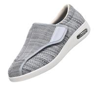 Sandalias de Ancho Extra Ancho,Scarpe Uomo Extra Larghe Casual Sneaker per Piedi Sensibili Regolabili con Chiusura a Strappo.Light gray-51
