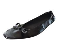 Sandalias de bailarina para mujer, plegables, para viajes, ligeras, para la casa, zapatos de ballet portátiles, zapatos de baile súper suaves, antideslizantes, con elegante lazo, sandalias silenciosas